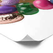Cool Zilveren GLOWING CANDIES Grafisch ontwerp Poster (Hoek)