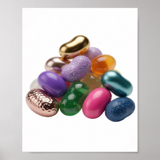 Cool Zilveren GLOWING CANDIES Grafisch ontwerp Poster (Voorkant)