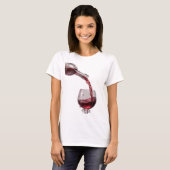 Cool Zilveren RED WINE Statement T-shirt (Voorkant volledig)