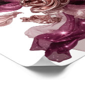 Cool Zilveren STOF ROZEN Design Poster (Hoek)