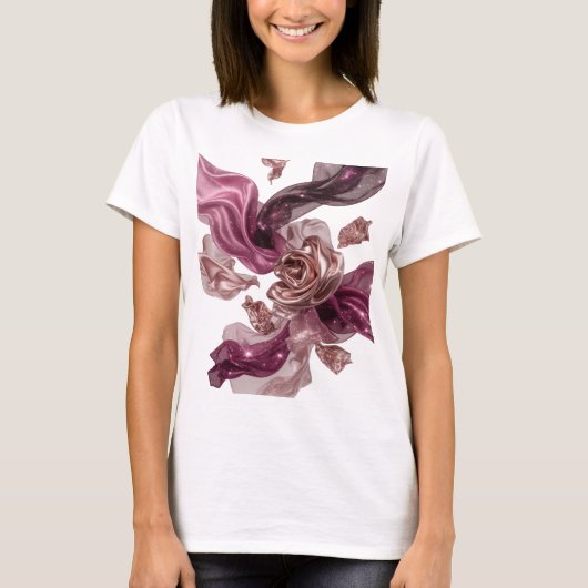Cool Zilveren STOF ROZEN Shirt Ontwerp (Voorkant)