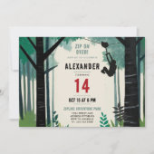 Cool Zipline Adventure Natuur Outdoor Adrenaline Kaart (Voorkant)