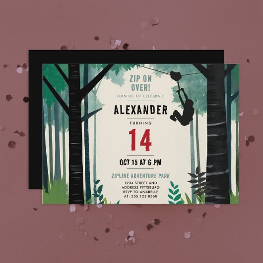 Cool Zipline Adventure Natuur Outdoor Adrenaline Kaart