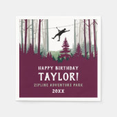 Cool Zipline Forest Bourgondië Outdoor groen Servet (Voorkant)