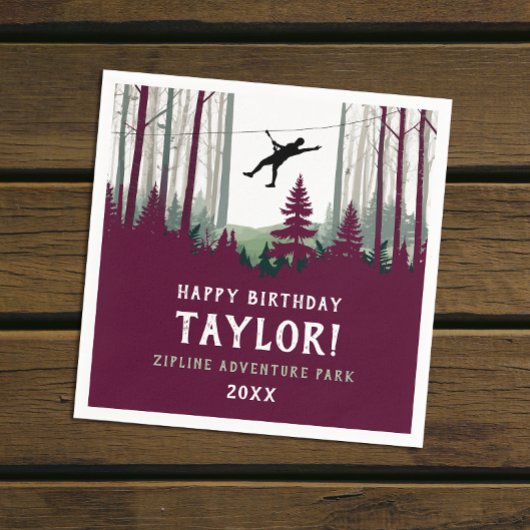 Cool Zipline Forest Bourgondië Outdoor groen Servet