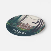 Cool Ziplining Bos Verjaardag Buitengroen Papieren Bordje (Gekanteld)