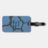 Cool zittende giraffe bagagelabel (Achterkant horizontaal)
