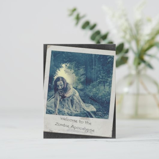 Cool Zombie Girl Briefkaart (Staand voorkant)