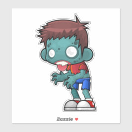 Cool Zombie Guy Creepy Sticker