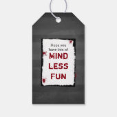 Cool Zombie Guy Illustratie Happy Birthday Cadeaulabel (Achterkant)