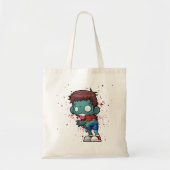 Cool Zombie Guy met bloedplaatje Tote Bag (Voorkant)