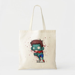 Cool Zombie Guy met bloedplaatje Tote Bag