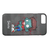 Cool Zombie Man met bloed/schilder Case-Mate iPhone Case (Achterkant (Horizontaal))