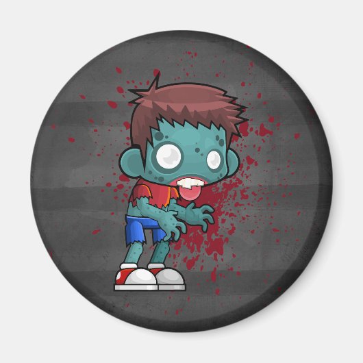 Cool Zombie Man met bloed/schilder Magneet (Voorkant)