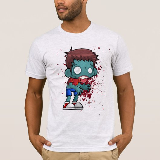 Cool Zombie Man met bloed/schilder T-shirt (Voorkant)