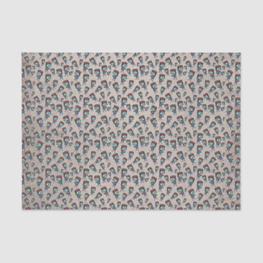 Cool Zombie Pattern Creepy Cute Tissuepapier (Voorkant)