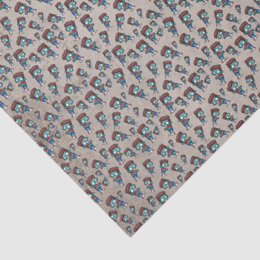 Cool Zombie Pattern Creepy Cute Tissuepapier (Detail)