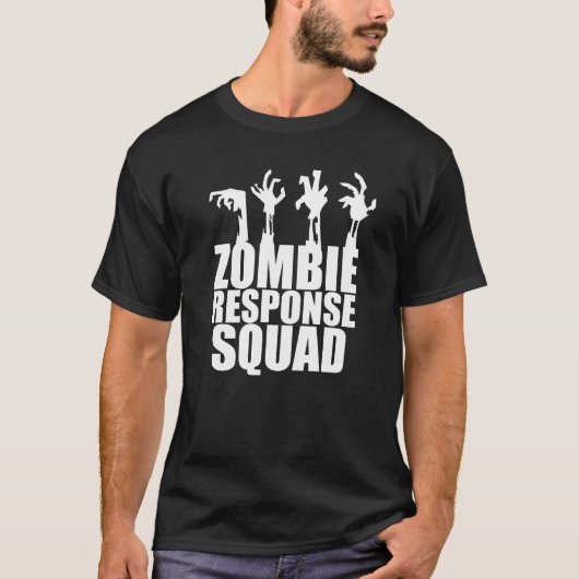 Cool Zombie Response Squad Funny T-shirt (Voorkant)
