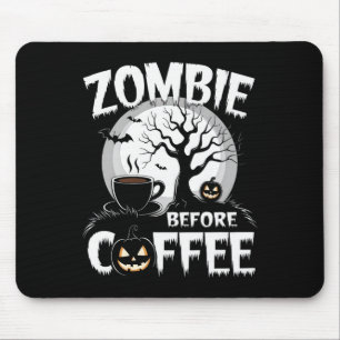 Cool Zombie Voor Koffie Halloween Grappig Muismat