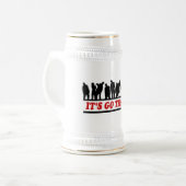 Cool ZOMBIES Het is tijd design Bierpul (Voorkant links)