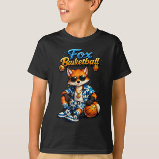 Cool zomer basketbal Fox Kids T-shirt | Schattige