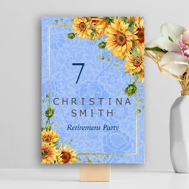 Cool Zomer Zonnebloem Waterverf Pensioen Party Kaart