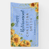 Cool Zomer Zonnebloem Waterverf Pensioen Party Spandoek (Verticaal)