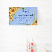 Cool Zomer Zonnebloem Waterverf Pensioen Party Spandoek (Insitu)