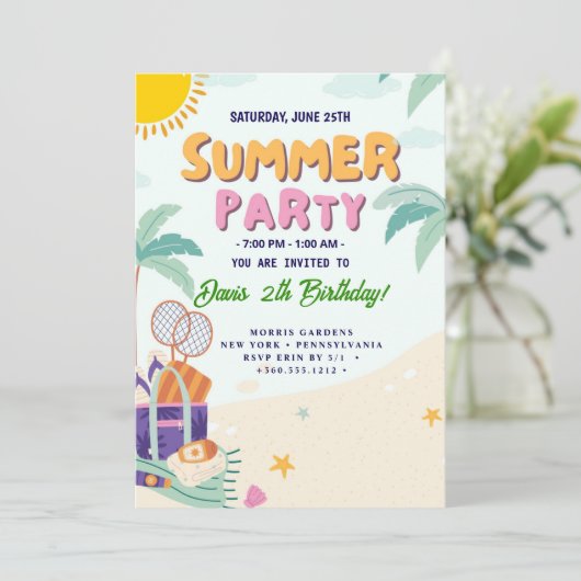 COOL zomerfeest Kaart (Staand voorkant)