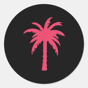 Cool Zomervakantie Mannen Vrouwen Sunset Beach Pal Ronde Sticker