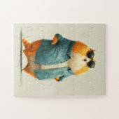 Cool Zonnebril Cat – Stijlvolle Puzzel (Horizontaal)