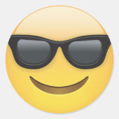 Cool Zonnebril Emoji Dude Stickers (Voorkant)