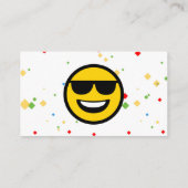 Cool Zonnebril Emoji Visitekaartje (Achterkant)