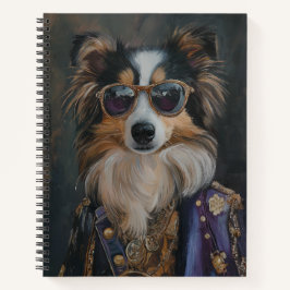 Cool Zonnebril Rockstar Shetland Sheepdog Sheltie Notitieboek