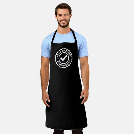 Cool zwart BBQ-schort voor grillmaster chef's naam Schort (Gedragen)