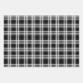 Cool zwart betegeld plaid patroon Wrapping Paper (Voorkant 2)