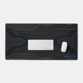 Cool zwart en blauw futuristische gaming achtergro bureaumat (Keyboard & Muis)