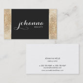Cool Zwart en FAUX Gold Sequin Make-up Artiest Visitekaartje (Voorkant / Achterkant)