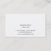 Cool Zwart en FAUX Gold Sequin Make-up Artiest Visitekaartje (Achterkant)