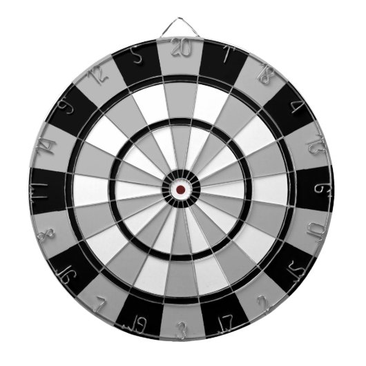 Cool Zwart en Grijs Regulation Dart Board Dartbord (Voorkant)