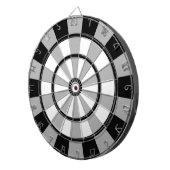 Cool Zwart en Grijs Regulation Dart Board Dartbord (Voorkant Rechts)