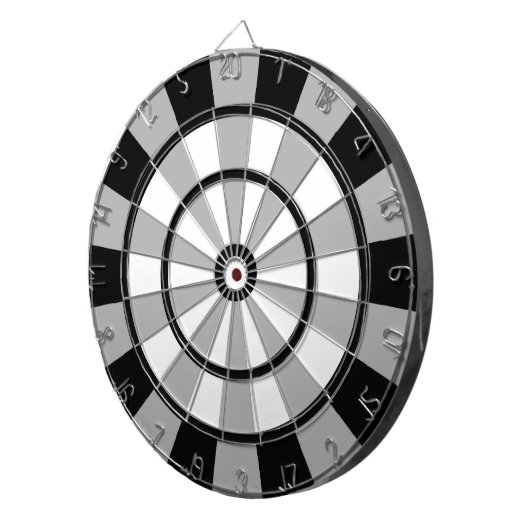 Cool Zwart en Grijs Regulation Dart Board Dartbord (Voorkant Rechts)
