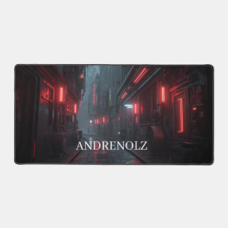 Cool zwart en rood futuristische gaming achtergron bureaumat