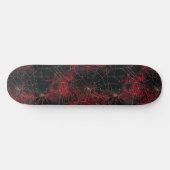 Cool Zwart en Rood Spin Web Design Skateboard (Horizontaal)