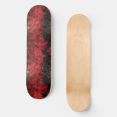 Cool Zwart en Rood Spin Web Design Skateboard (Voorkant)