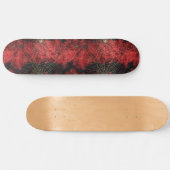 Cool Zwart en Rood Spin Web Design Skateboard (Horizontaal)