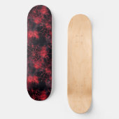 Cool Zwart en Rood Spin Web Design Skateboard (Voorkant)