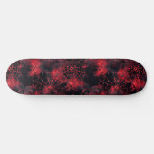Cool Zwart en Rood Spin Web Design Skateboard (Horizontaal)