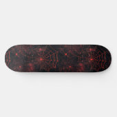 Cool Zwart en Rood Spin Web Design Skateboard (Horizontaal)