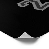 Cool zwart en witte cijfers van pi\ poster (Hoek)